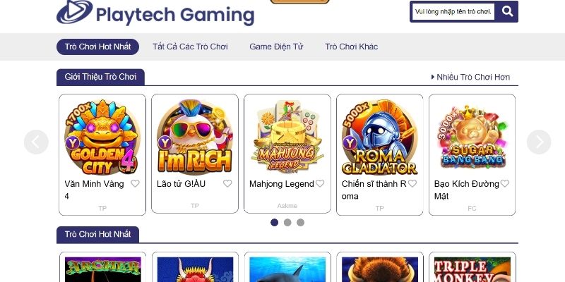 Giới thiệu nhà phát hành Playtech Gaming