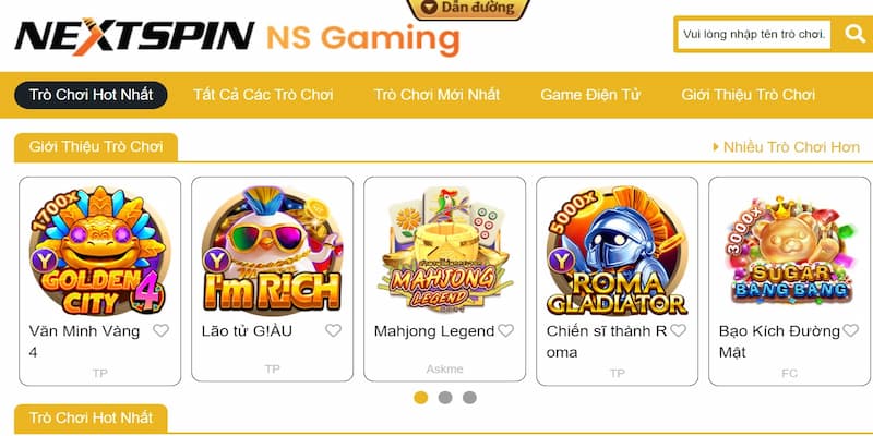 Những ưu điểm nổi bật của sảnh NextSpin