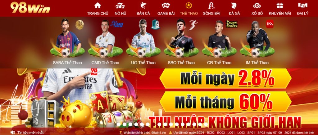 Thể Thao 98win: Trải Nghiệm Cá Cược Đỉnh Cao Hàng Đầu! 